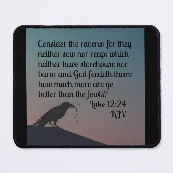Item preview, Luke 12:24 King James Version Bible Verse designed and sold by Caregiverology.