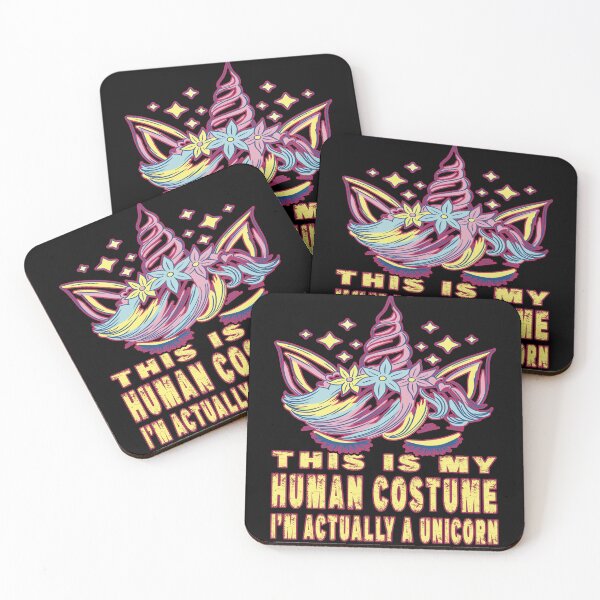 Item preview, This Is My Human Costume I'm Actually A Unicorn Cute Lazy Halloween Costume designed and sold by Countrysmart.