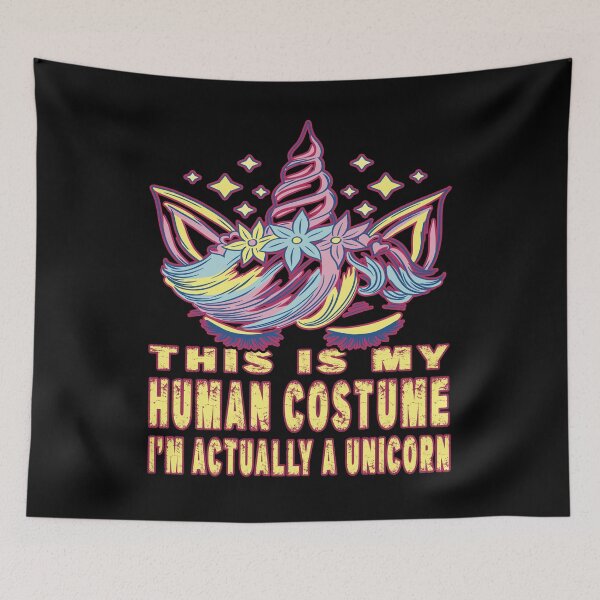 Item preview, This Is My Human Costume I'm Actually A Unicorn Cute Lazy Halloween Costume designed and sold by Countrysmart.