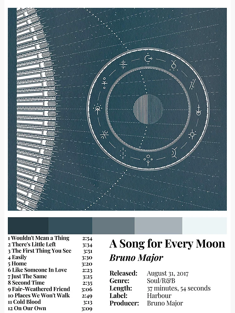 Bruno Major A Song for Every Moon Album Art Design