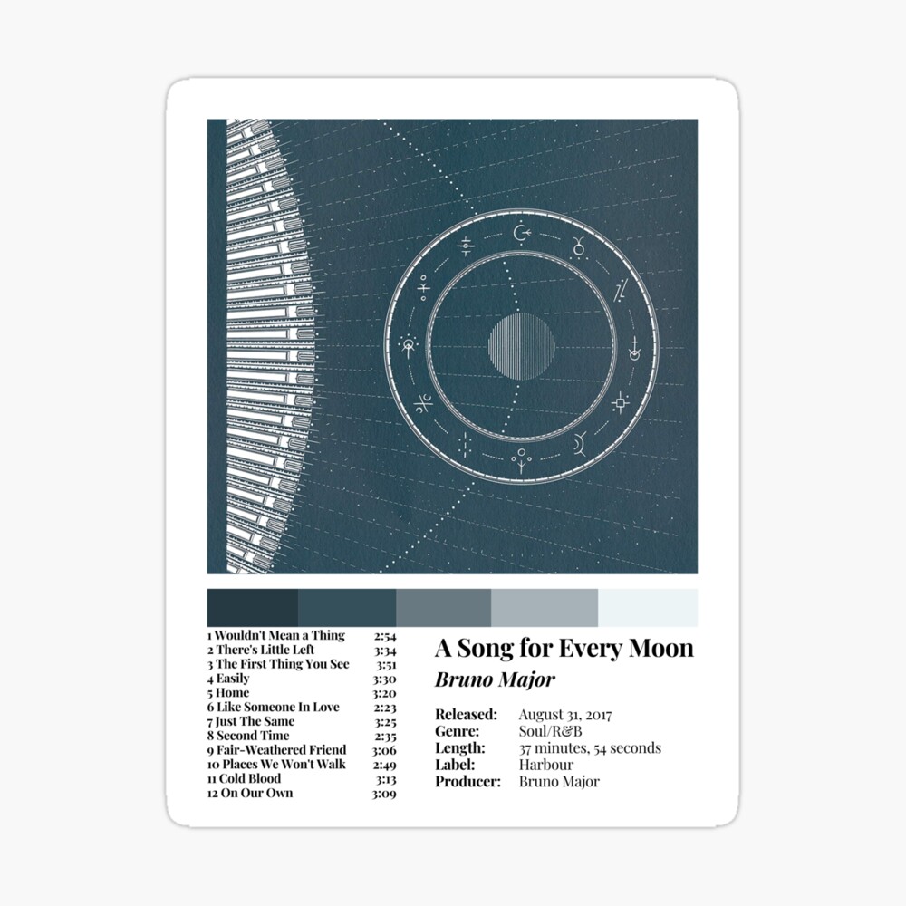 Bruno Major A Song for Every Moon Album Art Design | Art Print