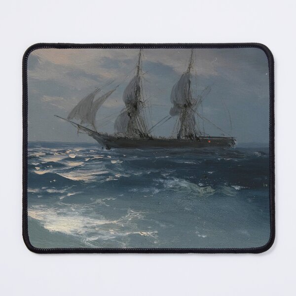 Item preview, The Brig Mercury In Moonlight  - Ivan Konstantinovich Aivazovsky  designed and sold by TeeARTHY.