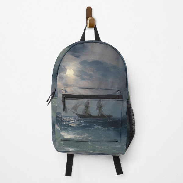 Item preview, The Brig Mercury In Moonlight - Ivan Konstantinovich Aivazovsky designed and sold by TeeARTHY.