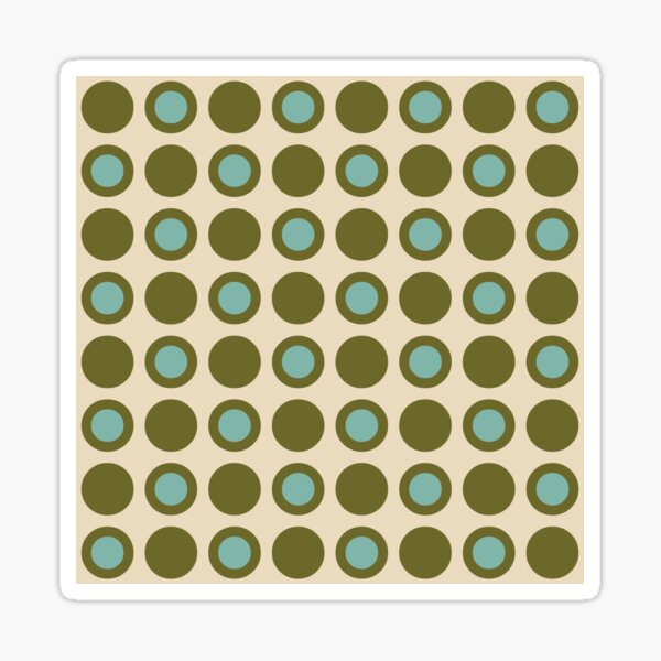 Polka Dots Green Blue and Beige Sticker