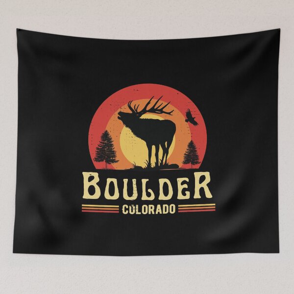 Item preview, Boulder Colorado Vintage Sunset Elk Rocky Mountains designed and sold by jutulen.