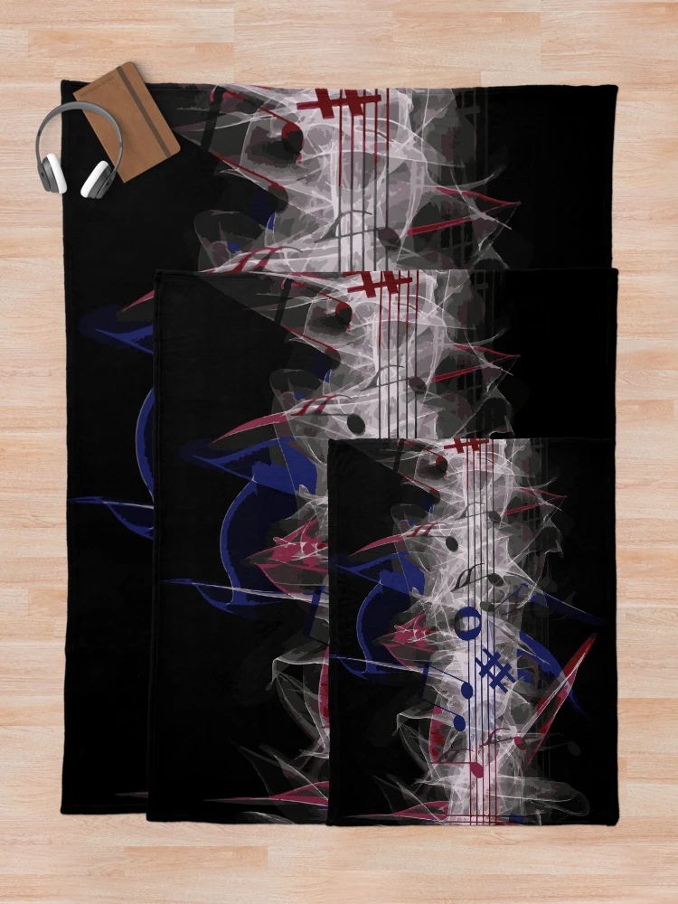 Thumbnail 5 of 6, Throw Blanket, Colorful Music Pattern designed and sold by Rell1970.