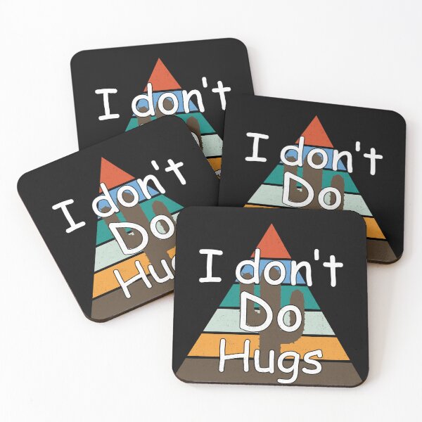 Item preview, I Don't Do Hugs funny retro style gift,I Don't Hug sarcastic quote, designed and sold by SimpleAndGreat.