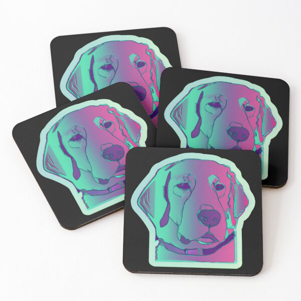 Item preview, 80s Labrador Dog Synthwave Design 01 designed and sold by RoughShirts.