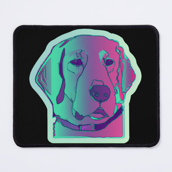 Item preview, 80s Labrador Dog Synthwave Design 01 designed and sold by RoughShirts.