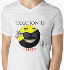 Taxation Is Theft - Ancap Men's V-Neck T-Shirt