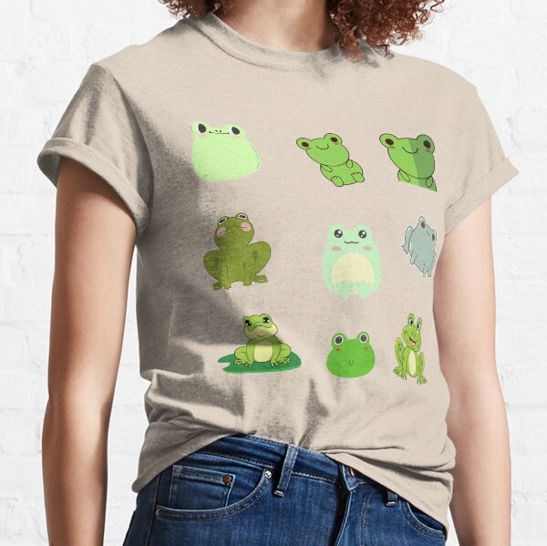 Kawaii Frog Aesthetic Cute Toad Japan Art T-Shirt by Bastav - Fine