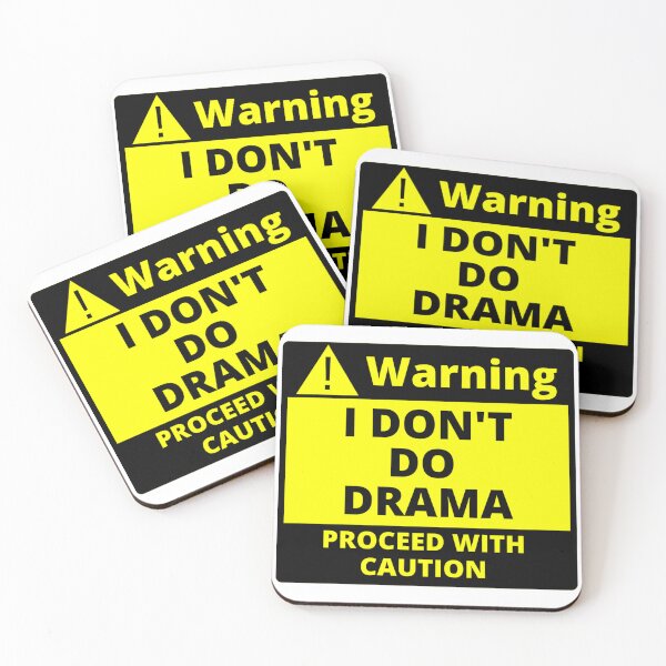 Item preview, Human Warning Label I Don't Do Drama Proceed With Caution Sarcastic designed and sold by Sonatablue.