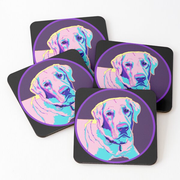 Item preview, 80s Labrador Dog Synthwave Design 03 designed and sold by RoughShirts.