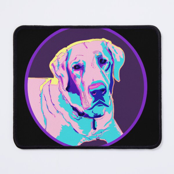 Item preview, 80s Labrador Dog Synthwave Design 03 designed and sold by RoughShirts.