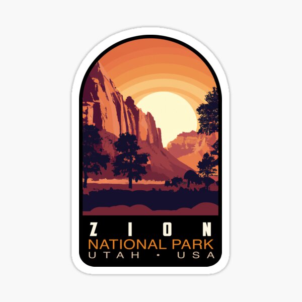Vista previa del artículo con la obra «Parque Nacional Vintage Zion en Utah Zion», diseñado y vendido por CattlettArt.