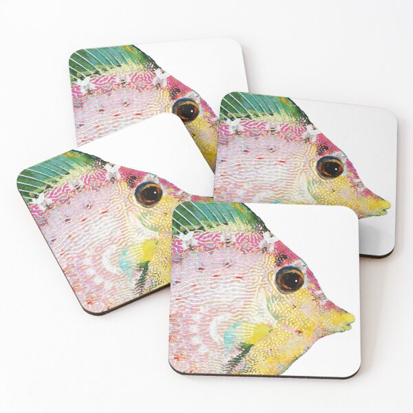 Item preview, Tang Fish Head Tropical Fishy Fish Art designed and sold by Sharon Cummings Art.