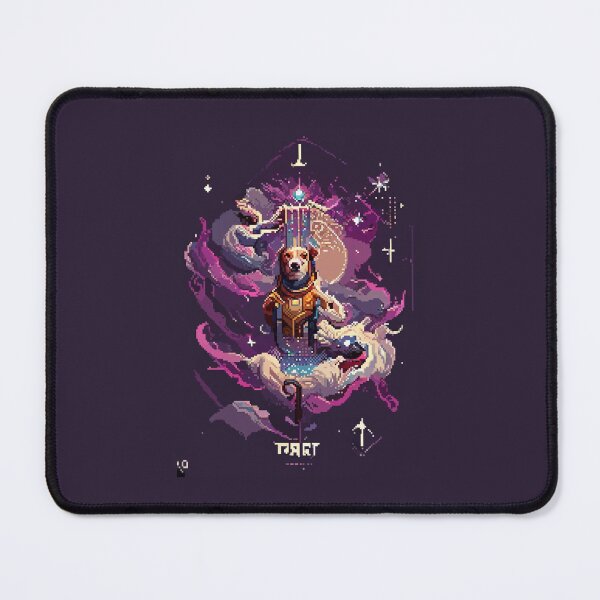 Item preview, dog in space #1 animal tarot card designed and sold by AiAnimalCards.