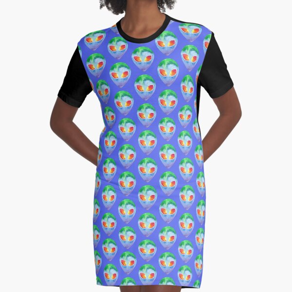 Alien print tie dye best sale tee dress