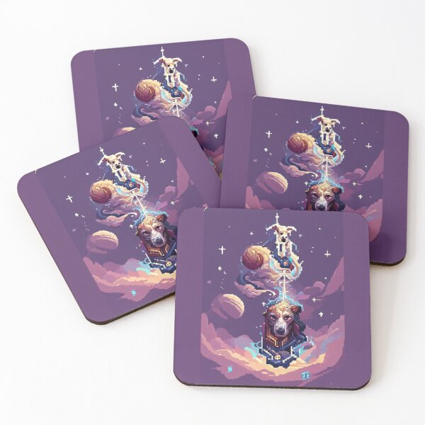 Item preview, dog in space #2 animal tarot card designed and sold by AiAnimalCards.
