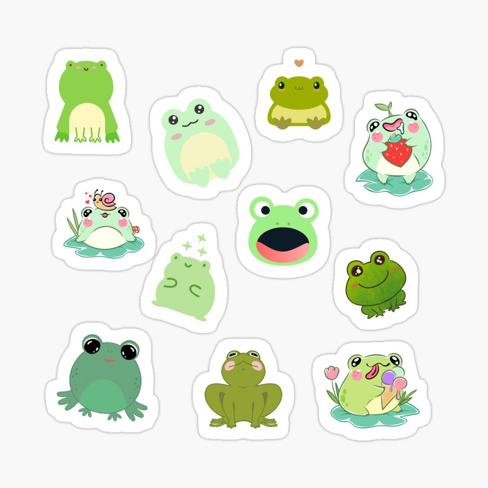 Cute Frogs Cartoon Frog Kawaii Frogs Love Frogs Poster