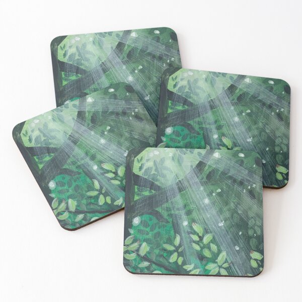 Item preview, Sunlight in the Forest Gouache designed and sold by theflyingwolf.