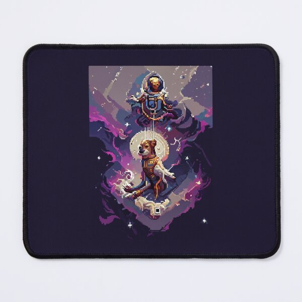 Item preview, dog in space #4 animal tarot card designed and sold by AiAnimalCards.