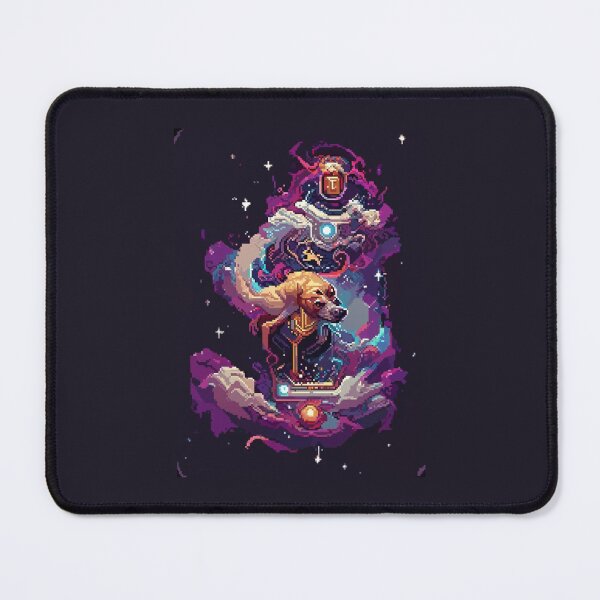 Item preview, dog in space #5 animal tarot card designed and sold by AiAnimalCards.