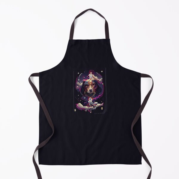 Item preview, dog in space #7 animal tarot card designed and sold by AiAnimalCards.