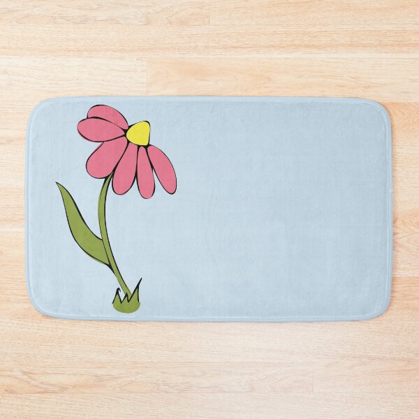 Item preview, Single Cute Pink Daisy Whimsical Cartoon illustration designed and sold by AngelDawnDesign.
