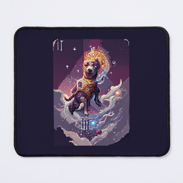 Item preview, dog in space #8 animal tarot card designed and sold by AiAnimalCards.
