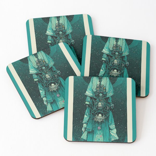 Artikelvorschau, Green Priestess Fantasy Pirate Samurai Tecno Noir Cyber Punk Demon Hunter entworfen und verkauft von esotericorigins.