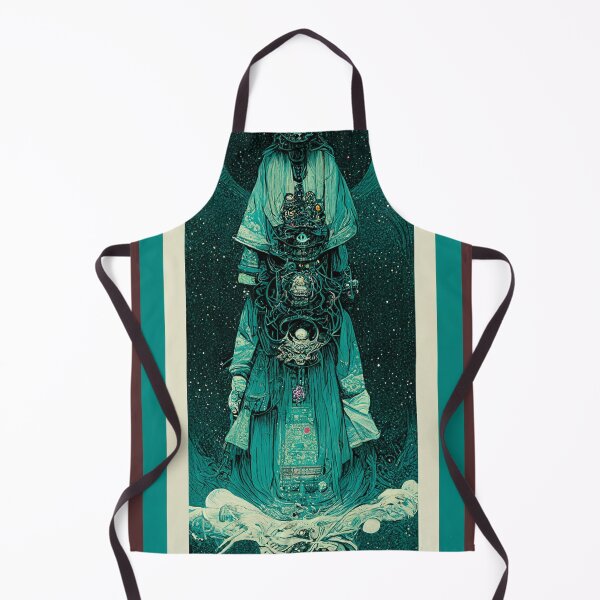 Item preview, Green Priestess Fantasy Pirate Samurai Tecno Noir Cyber Punk Demon Hunter designed and sold by esotericorigins.