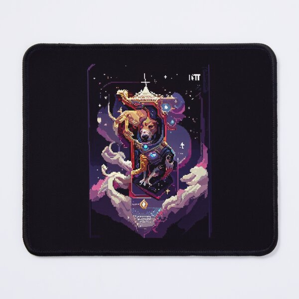 Item preview, dog in space #9 animal tarot card designed and sold by AiAnimalCards.