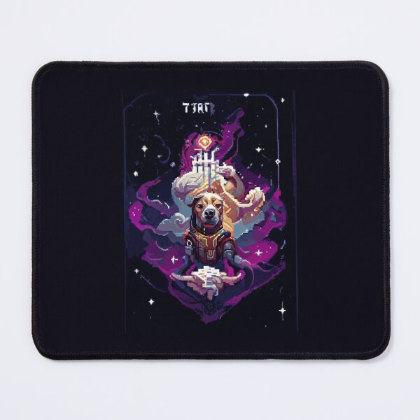 Item preview, dog in space #11 animal tarot card designed and sold by AiAnimalCards.