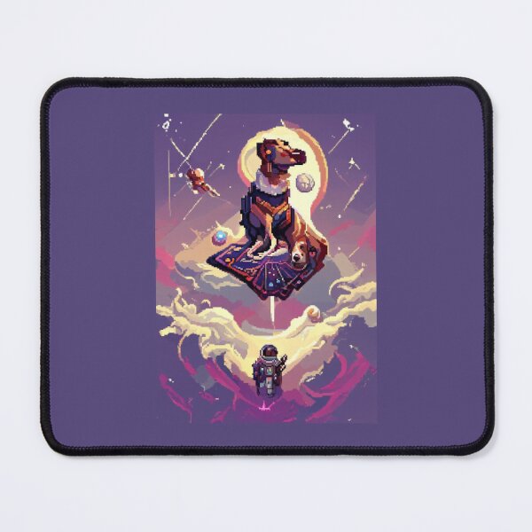 Item preview, dog in space #15 animal tarot card designed and sold by AiAnimalCards.