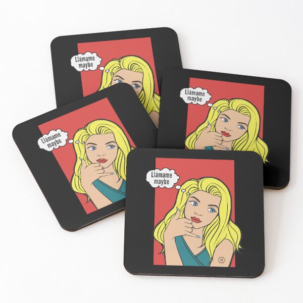 Item preview, Funny Llámame Maybe Pop Art Material Girl designed and sold by wingstar.