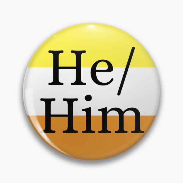 Item preview, He Him Maverique Pronoun Gender Identity Maverick Pin designed and sold by prideXrainbow.