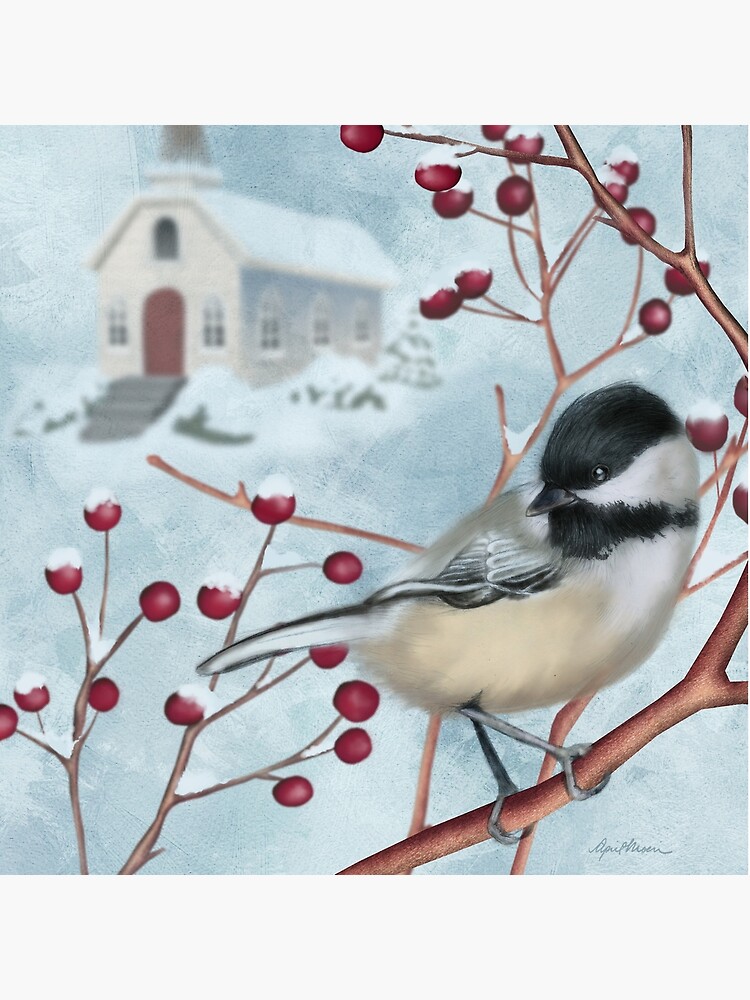 Thumbnail 2 of 2, Tote Bag, Winter Scene I designed and sold by aprilmoen.