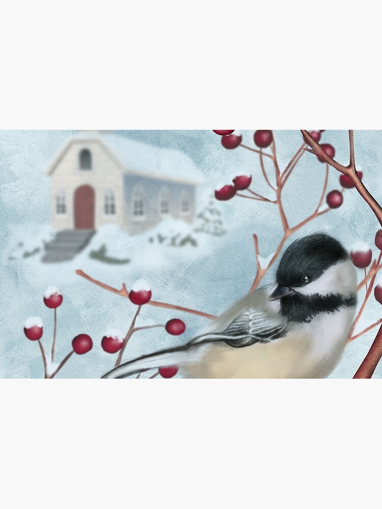 Thumbnail 2 of 2, Laptop Skin, Winter Scene I designed and sold by aprilmoen.