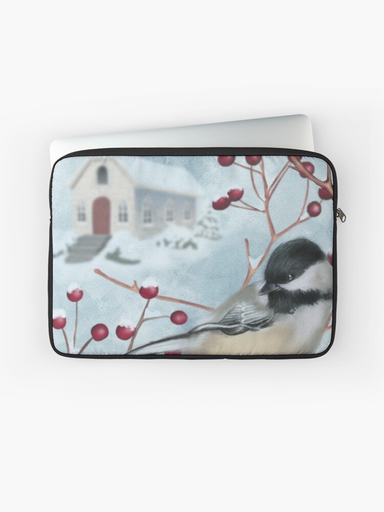 Thumbnail 1 of 2, Laptop Sleeve, Winter Scene I designed and sold by aprilmoen.