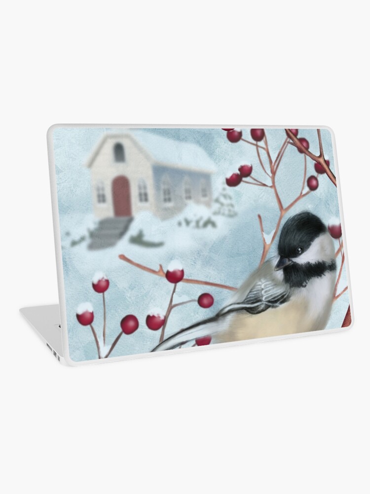 Thumbnail 1 of 2, Laptop Skin, Winter Scene I designed and sold by aprilmoen.