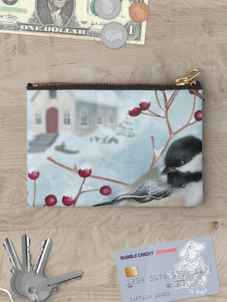 Thumbnail 3 of 4, Zipper Pouch, Winter Scene I designed and sold by aprilmoen.