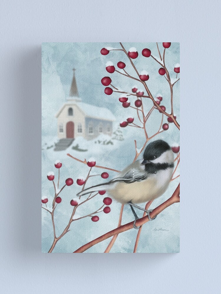 Thumbnail 1 of 3, Canvas Print, Winter Scene I designed and sold by aprilmoen.