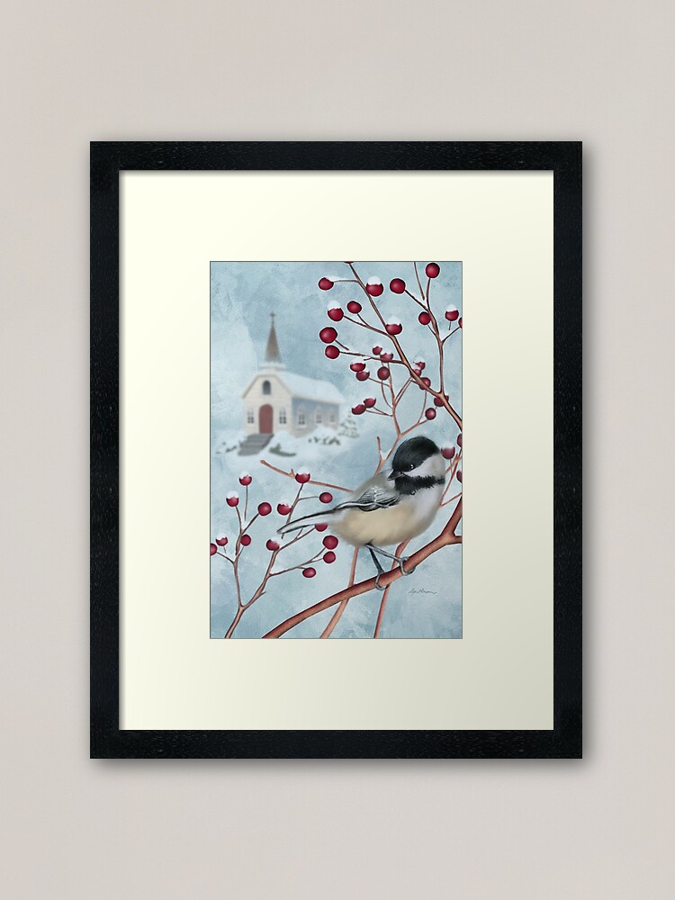 Thumbnail 1 of 7, Framed Art Print, Winter Scene I designed and sold by aprilmoen.