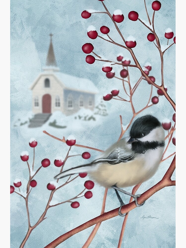 Thumbnail 3 of 3, Poster, Winter Scene I designed and sold by aprilmoen.