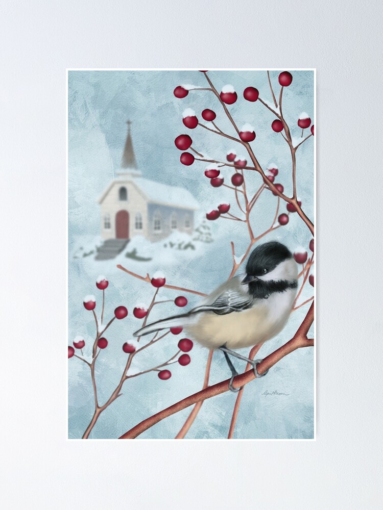 Thumbnail 1 of 3, Poster, Winter Scene I designed and sold by aprilmoen.
