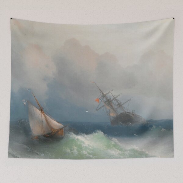 Item preview, Two Ships At Sea  - Ivan Konstantinovich Aivazovsky  designed and sold by TeeARTHY.
