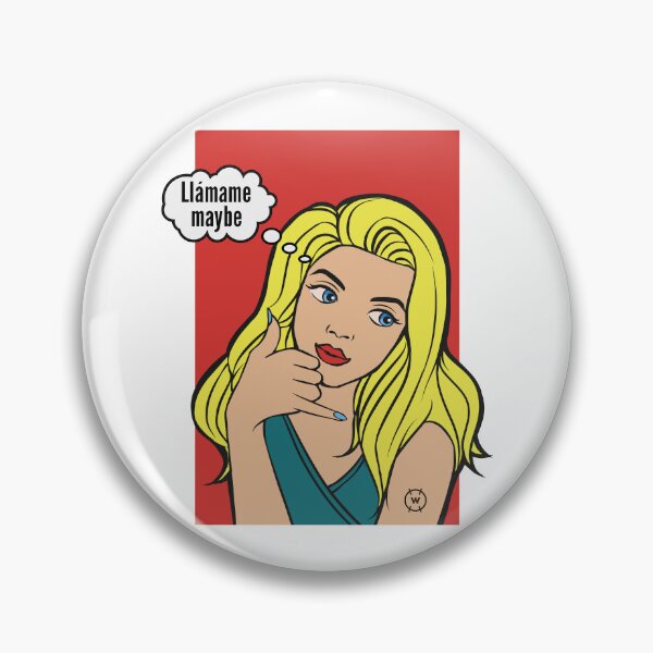 Item preview, Funny Llámame Maybe Pop Art Material Girl designed and sold by wingstar.