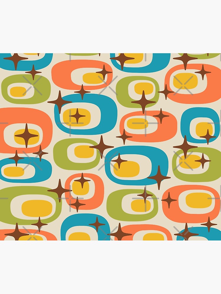 Thumbnail 2 of 2, Duvet Cover, Mid Century Modern Atomic Sparkles 726 designed and sold by tonymagnerart.