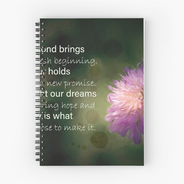 Item preview, A Floral New Beginning Inspiration Quote designed and sold by nbrandsberg.